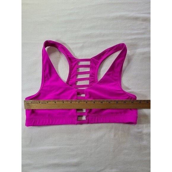 VS Pink Bright Pink Strappy Racerback Sports Bra Size S Ladder Back Style - Picture 5 of 5